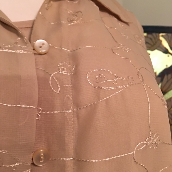 🌼White Stag TOP&SHELL SET/Sheer EmbroideredJacket - Picture 2 of 8